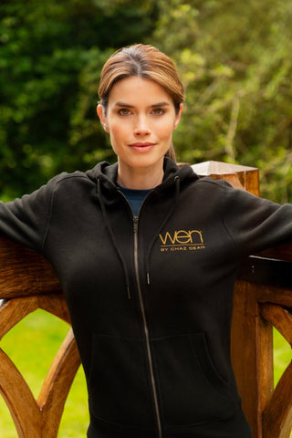 Jet Black Unisex Cozy Fleece Full-Zip Hoodie
