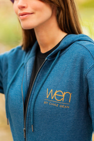 Poseidon Blue Unisex Cozy Fleece Full-Zip Hoodie