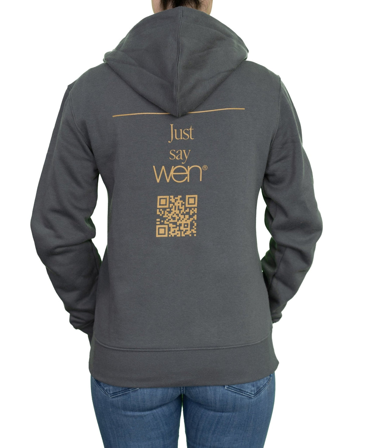 Charcoal Unisex Cozy Fleece Full - Zip Hoodie - WEN®