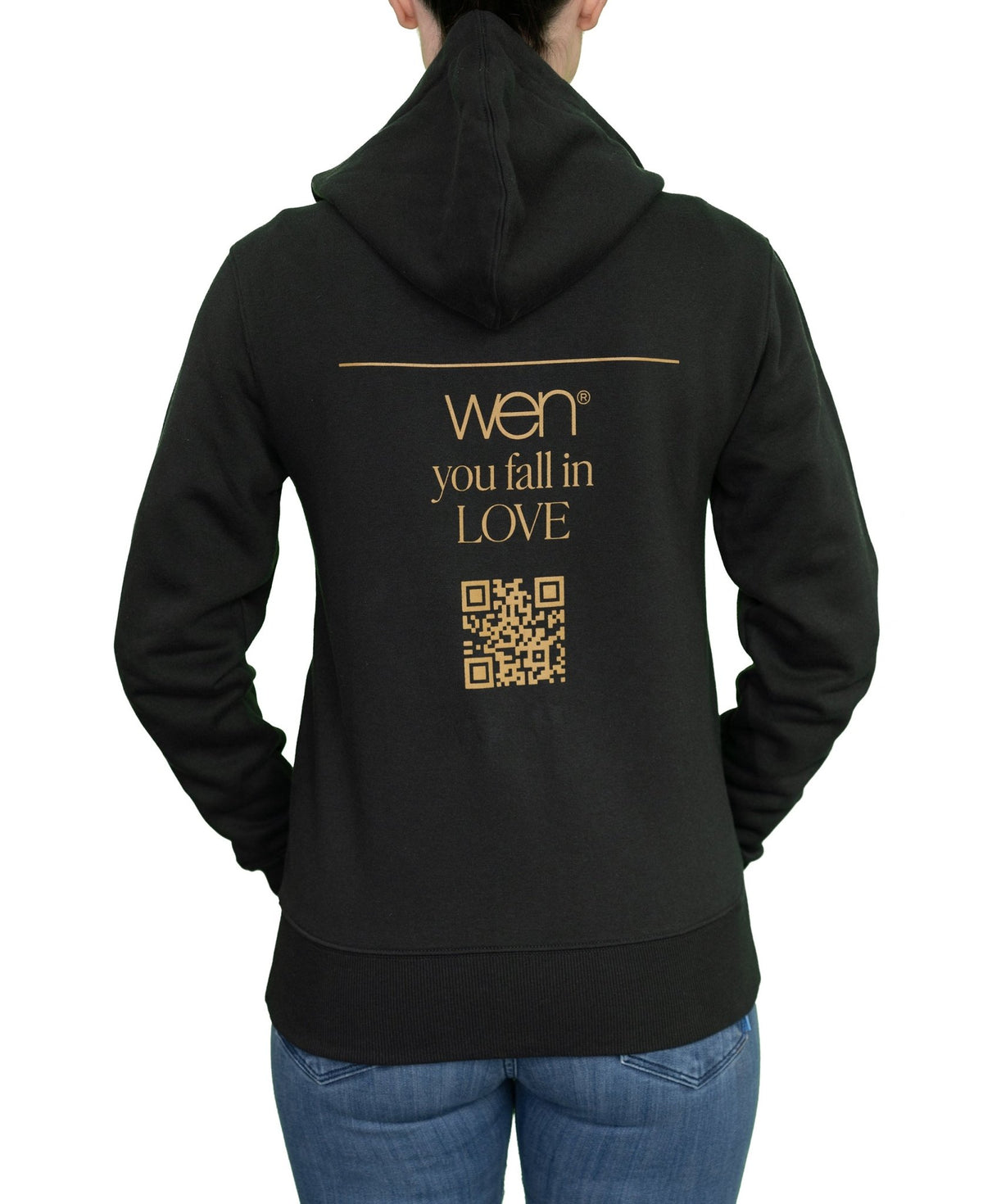 Jet Black Unisex Cozy Fleece Full - Zip Hoodie - WEN®