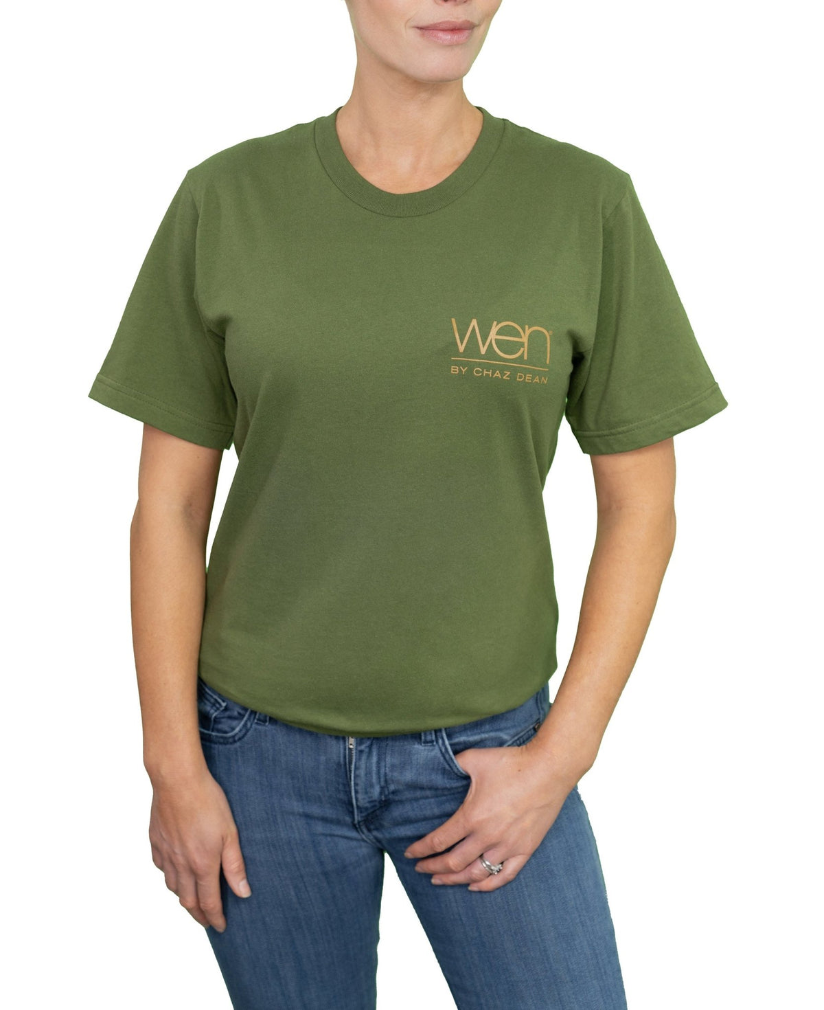 Olive Unisex Lightweight Short - Sleeve T - Shirt - WEN®