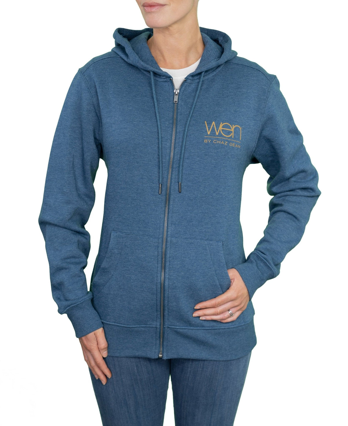 Poseidon Blue Unisex Cozy Fleece Full - Zip Hoodie - WEN®