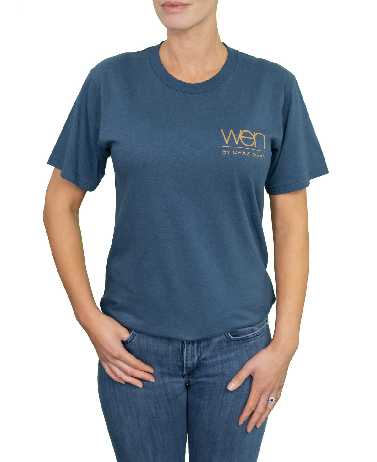 Sea Blue Unisex Lightweight Short - Sleeve T - Shirt - WEN®