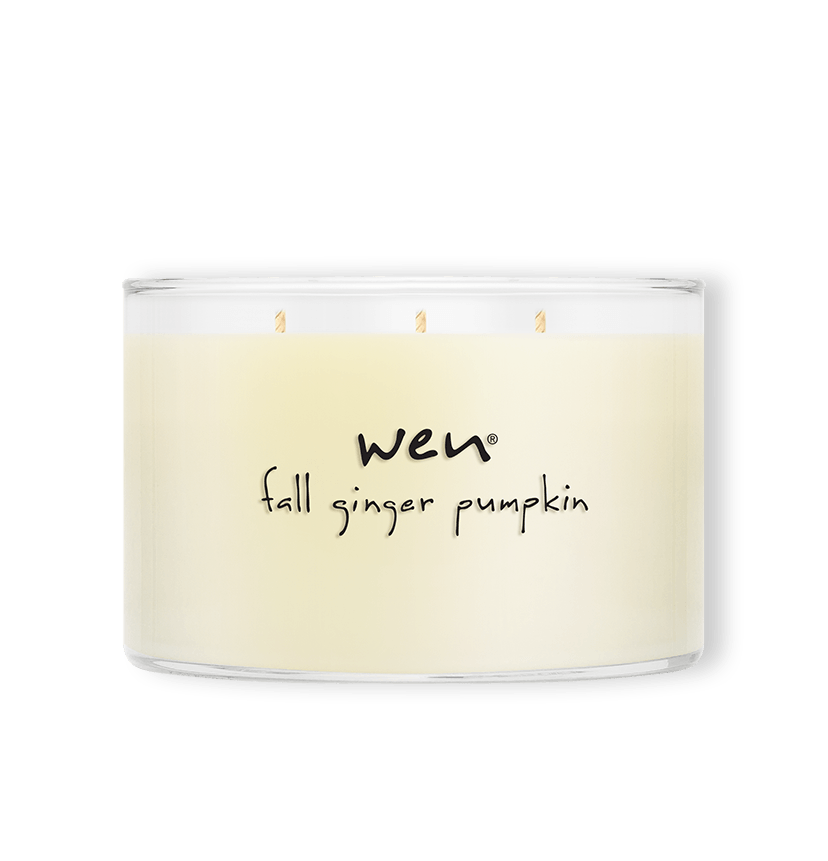 Fall Ginger Pumpkin Deluxe 3-Wick Candle - WEN Hair &amp; Skin Care by Chaz Dean